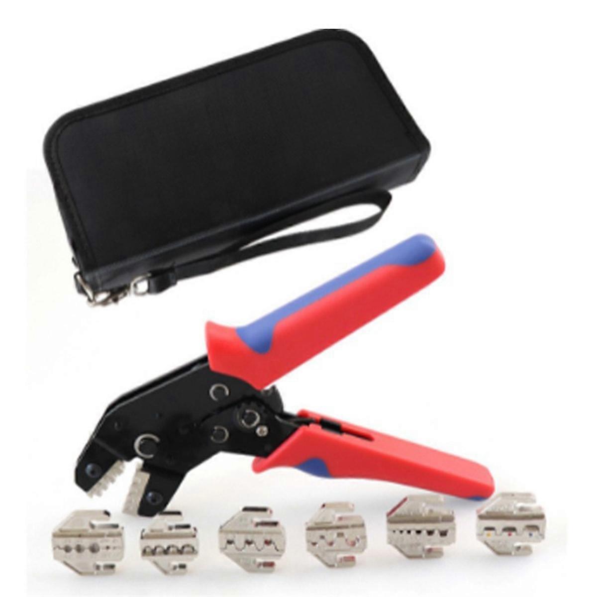 Ratcheting Crimping Tool 8PCS Set for JST MOLEX Open Barrel,Non-Insulated,Terminals Butt,Coax Connectors SN-58B