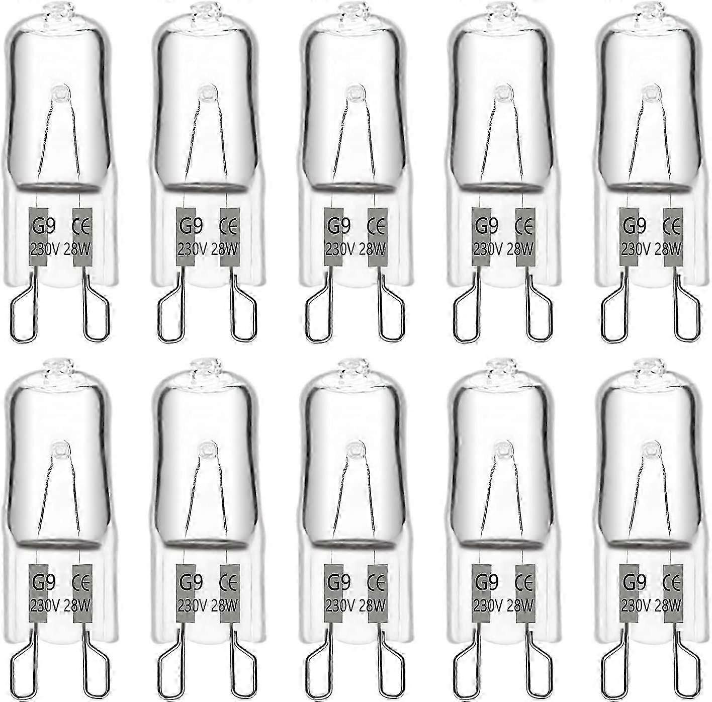G9 halogen bulb dimmable 28W 230V pack