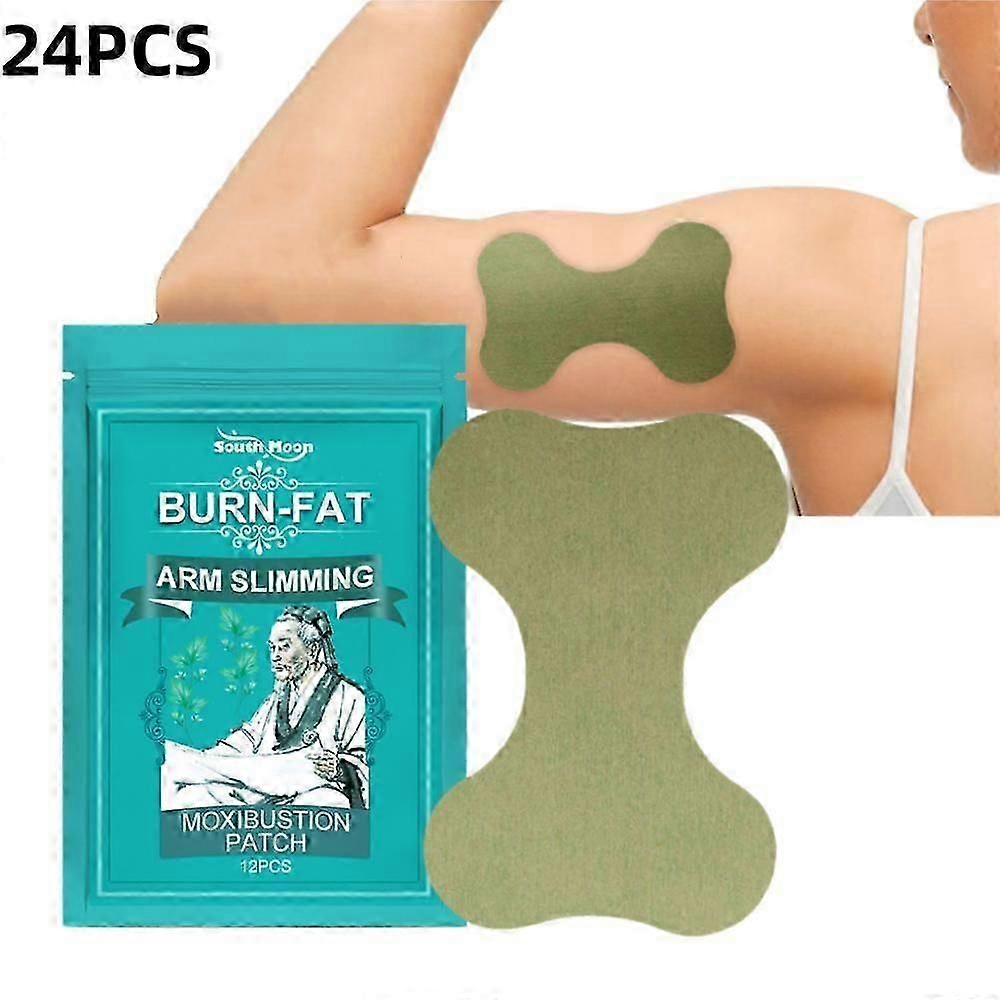 24PCS New Thin Arm Moxibustion Paste Lazy Slimming Hot Compress Patch To Burn Fat