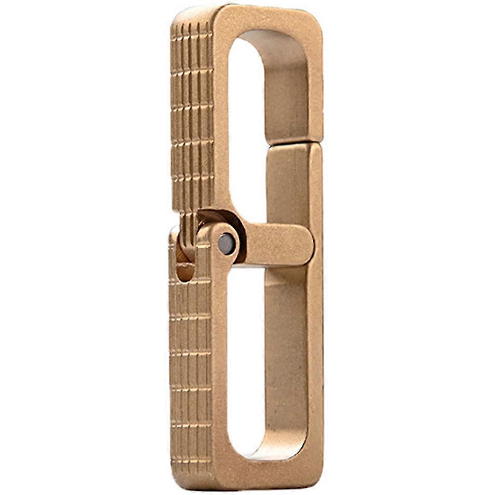 Golden Brass Key Holder for Belt with Quick Release Key Ring