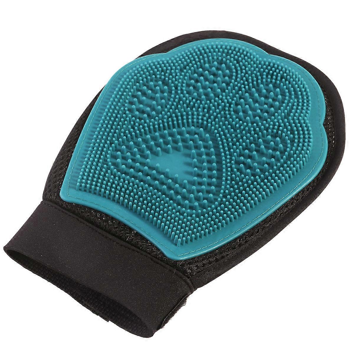 Pet Glooming Glove for Efficient Grooming 1 Piece Blue Deshedding Tool