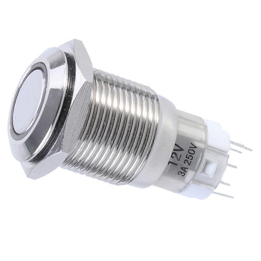 16mm Blue LED Ring Momentary Push Button Dome Switch for Doorbell