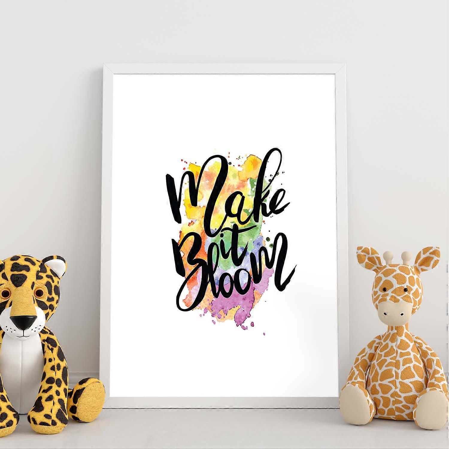 Fargerikt trykk 'Make It Bloom'