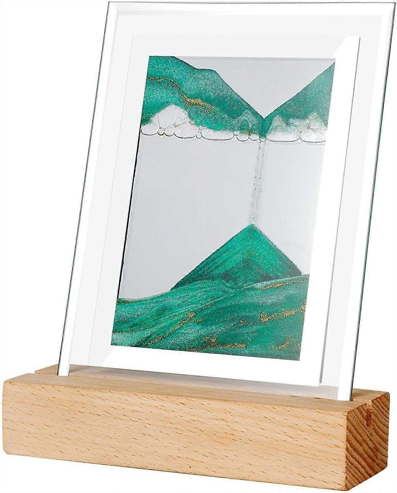 Night Light Quicksand Painting Moving Sand Art Table Lamp Quicksand Green