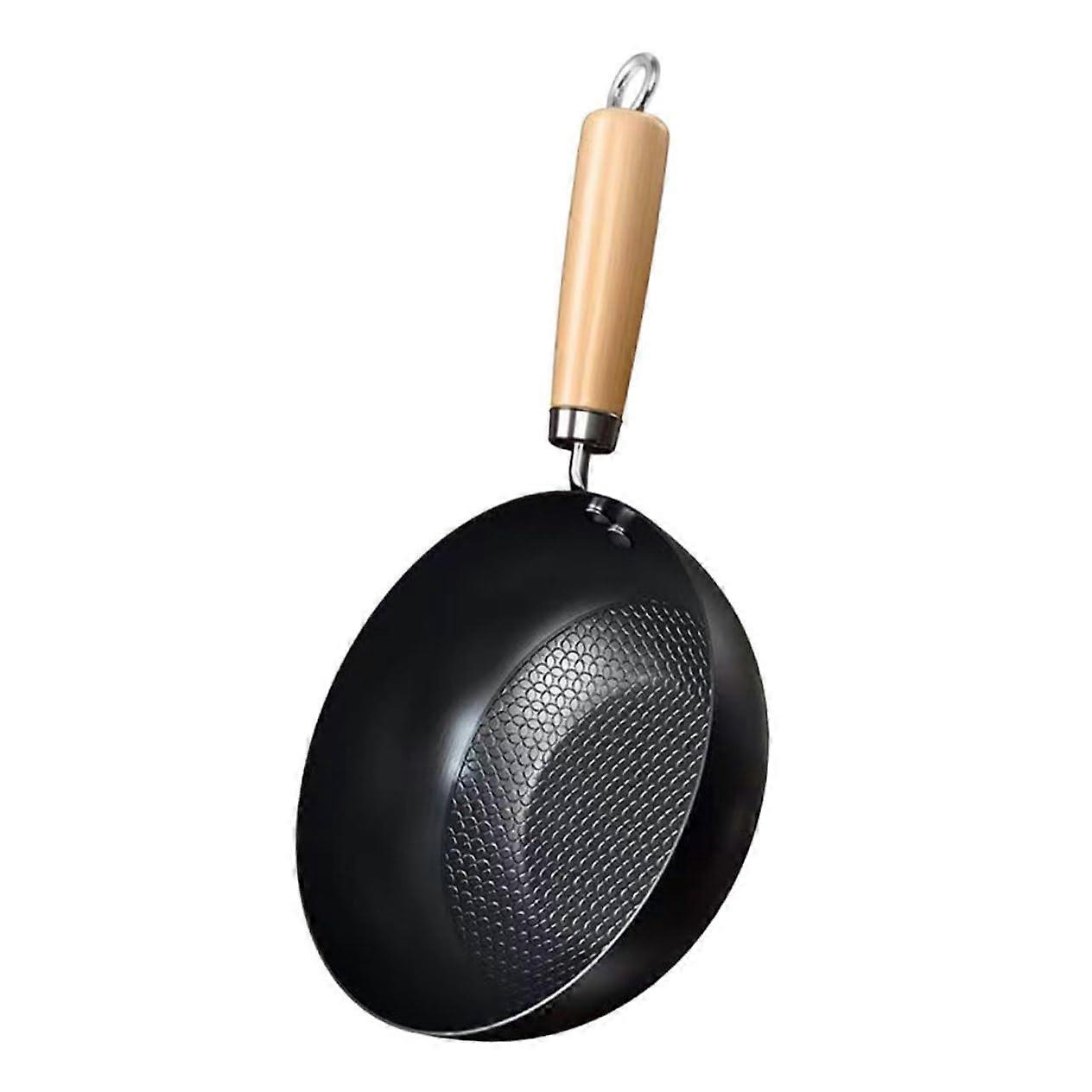 Small Wok Nonstick Frying Pan Iron Cooking Pot Induction Compatible Lightweight Easy To Clean Kitchenware