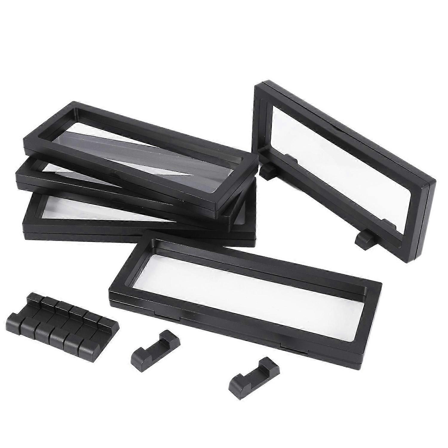 5-Piece Set Of 3D Display Cases - Transparent Plastic Display Frames