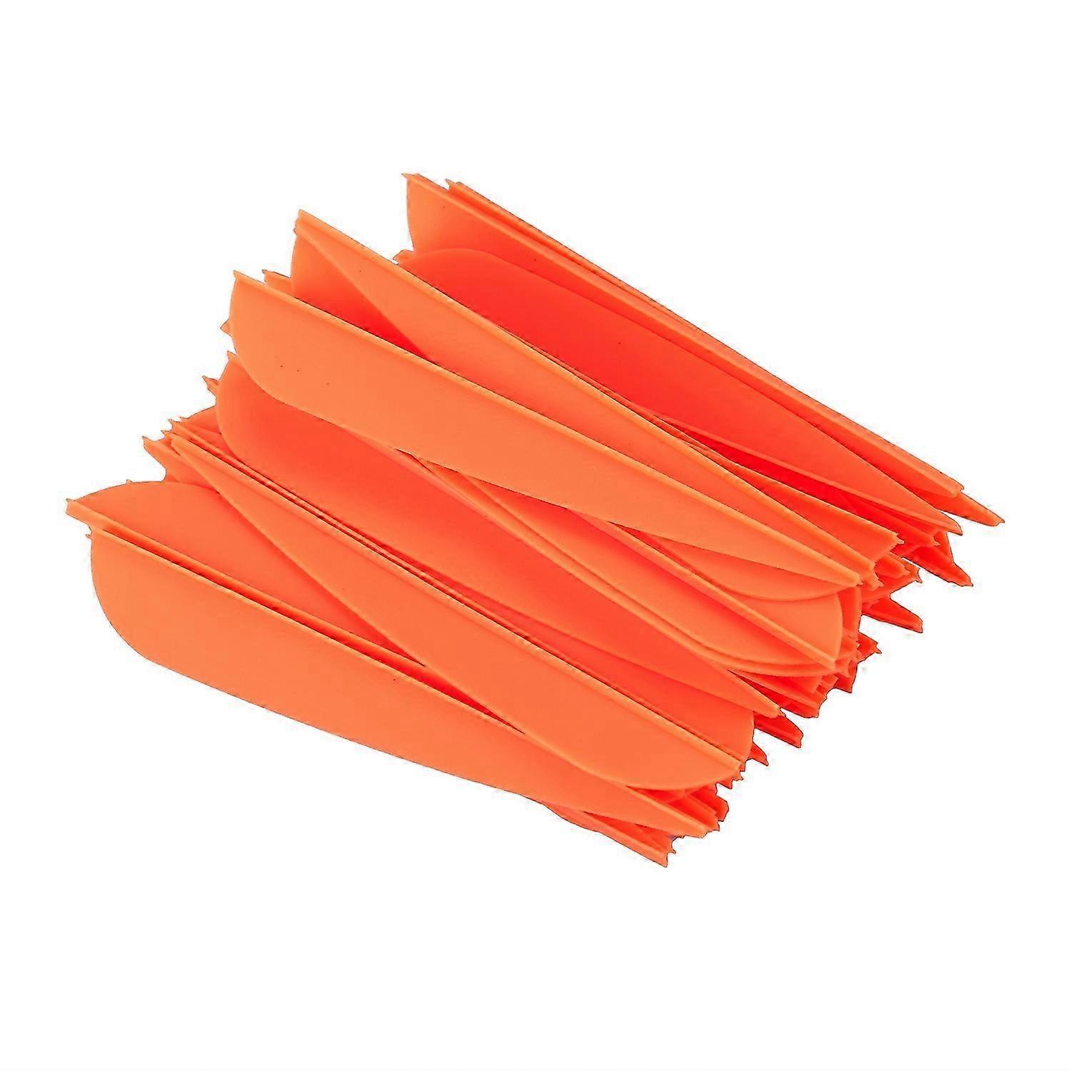 Arrows Vanes 4 بوصة بلاستيك Fletching لسهام الرماية DIY 50 عبوة (برتقالي)