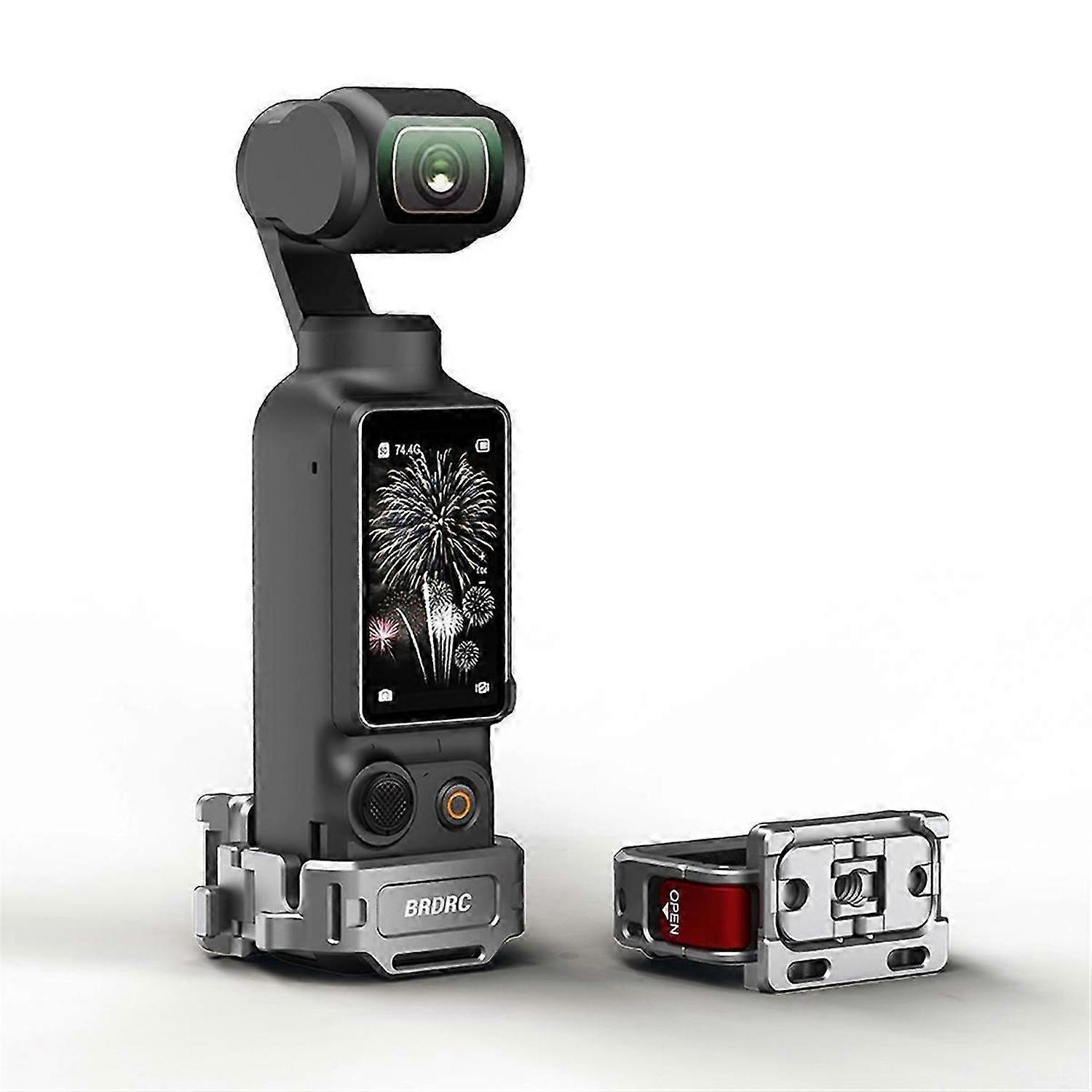 BRDRC Magnetic Adapter Frame for DJI Osmo Pocket 3 Camera Expansion Bracket Desktop Mount Base