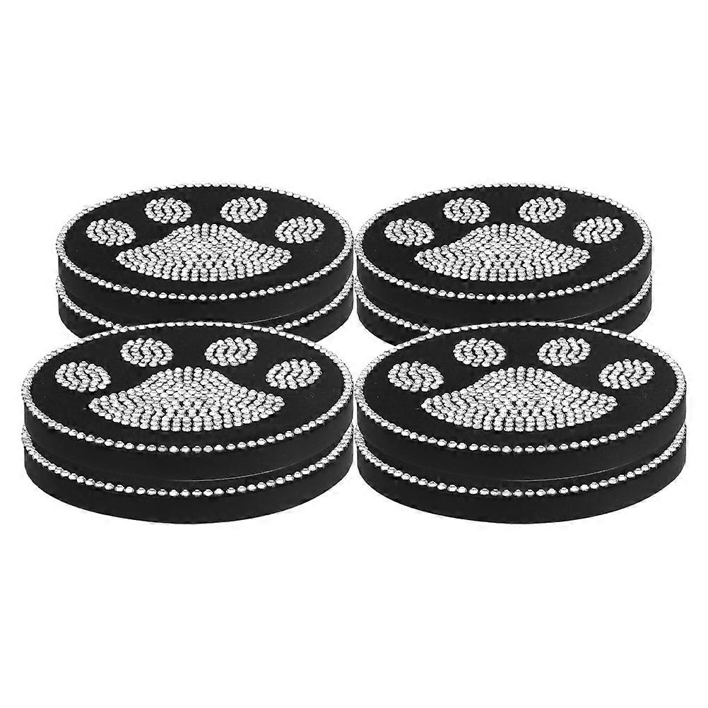 Non-Slip Car Coasters Bling Cartoon-Shaped Console Coasters 4Pcs Pack