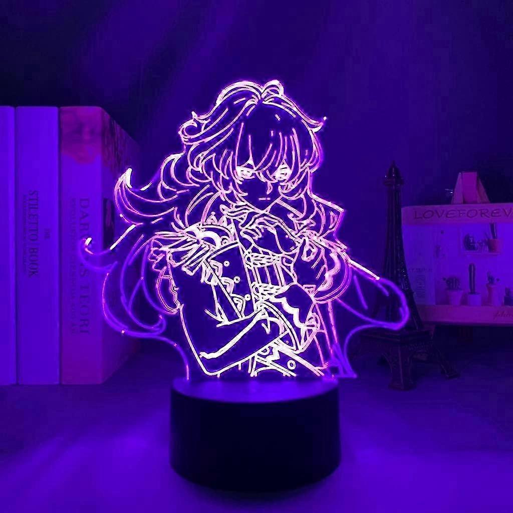 Genshin Impact Hu Tao lamp Game Light 3D LED Night Lights 16 Color Changing Table Lamp