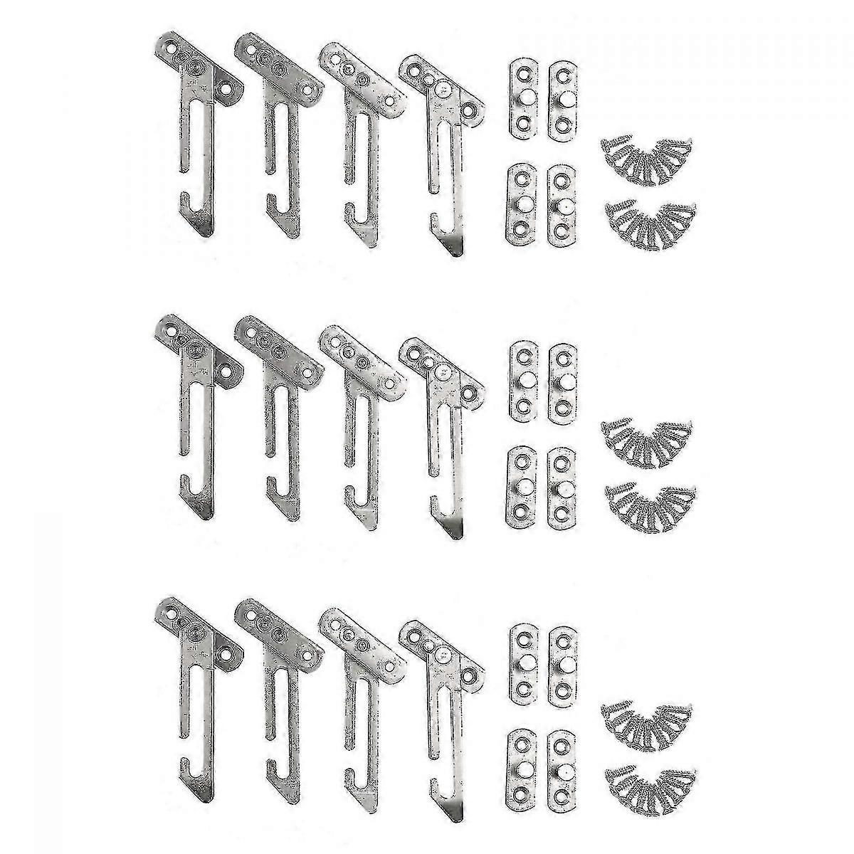 12 Pack Window Restrictor Locks Window Restrictor Hook Stainless Steel Child Lock Restrictor With S