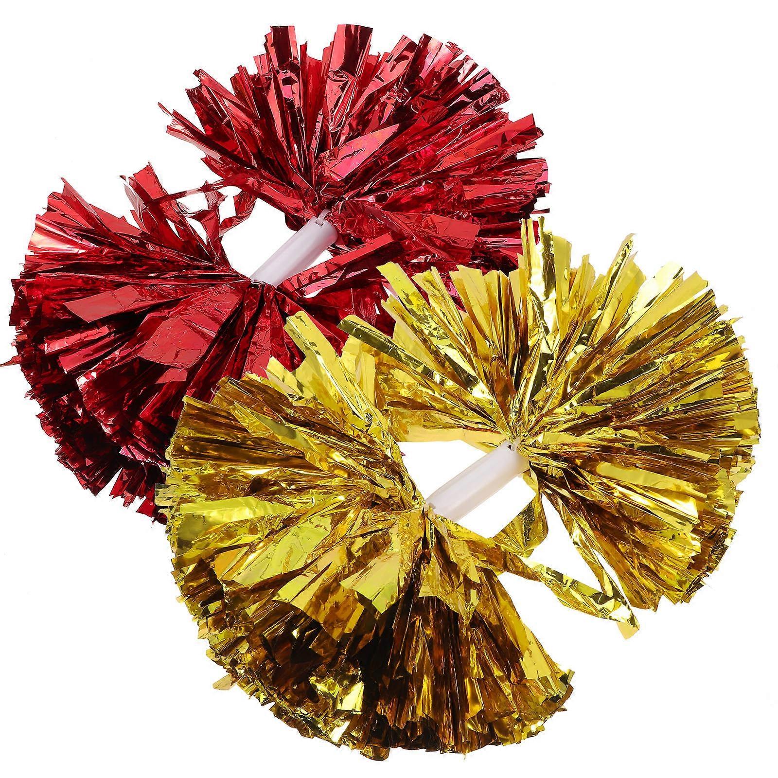 Cheerleading Pom Poms Portable 8Pcs for Game Playing with Assorted Color