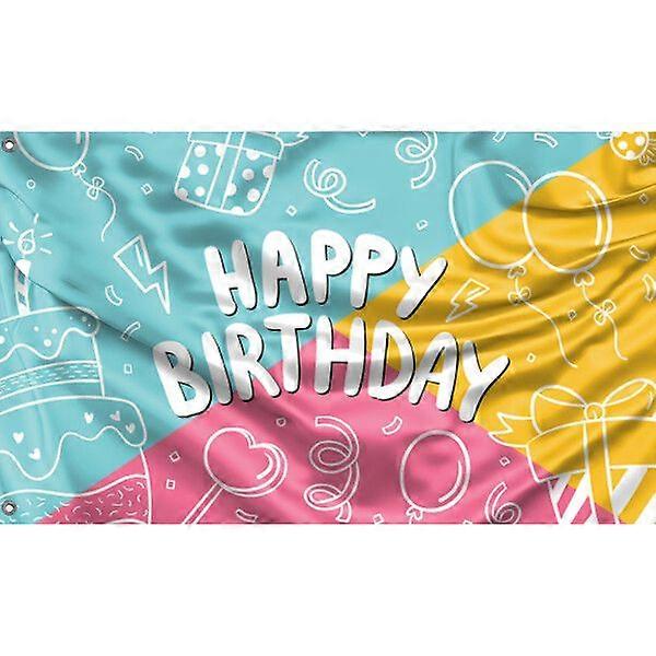 Drapeau coloré de joyeux anniversaire FG1328