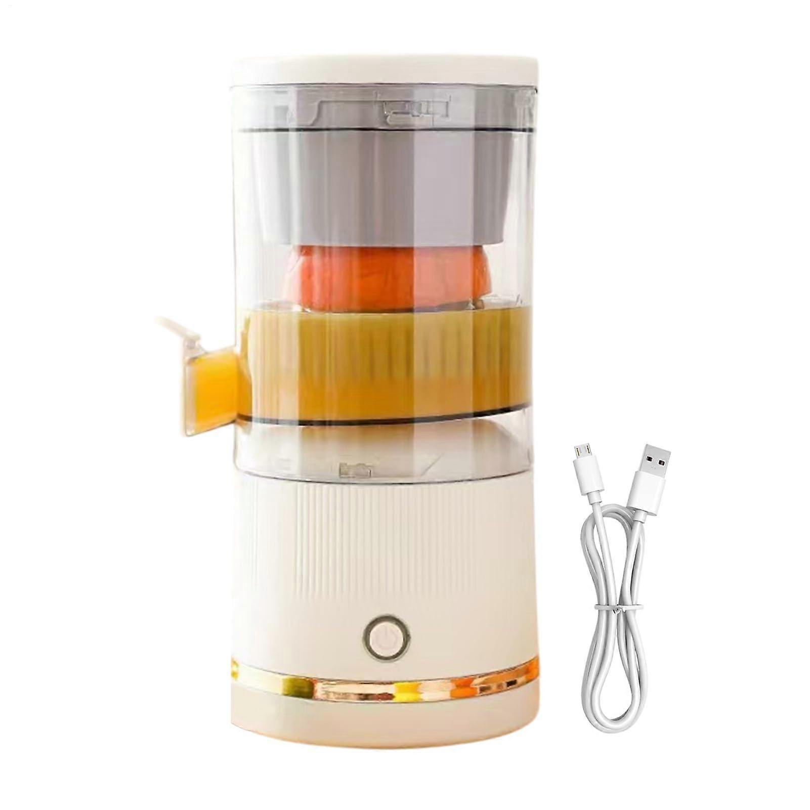 Citrus Juicer Machine USB Rechargeable Handheld Press For Oranges Lemons Limes Compact Electric Juicing Device White
