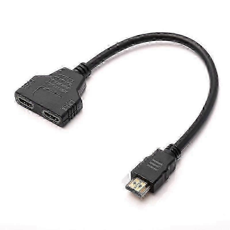 0.3m HDMI One-to-Two Extension Cable with Double Female Connectors for High-Definition Devices