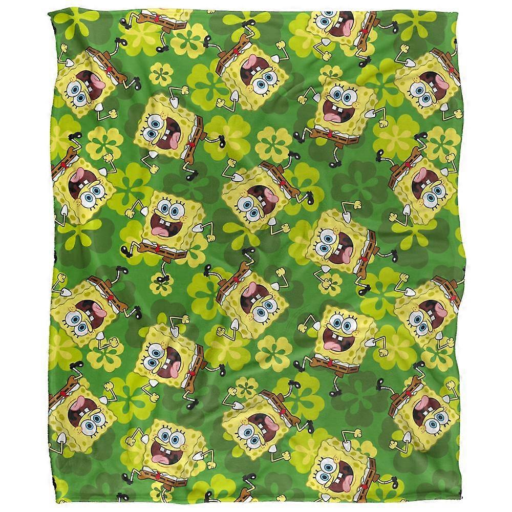 SpongeBob SquarePants Silky Patterned St Patricks Day Supersoft Blanket