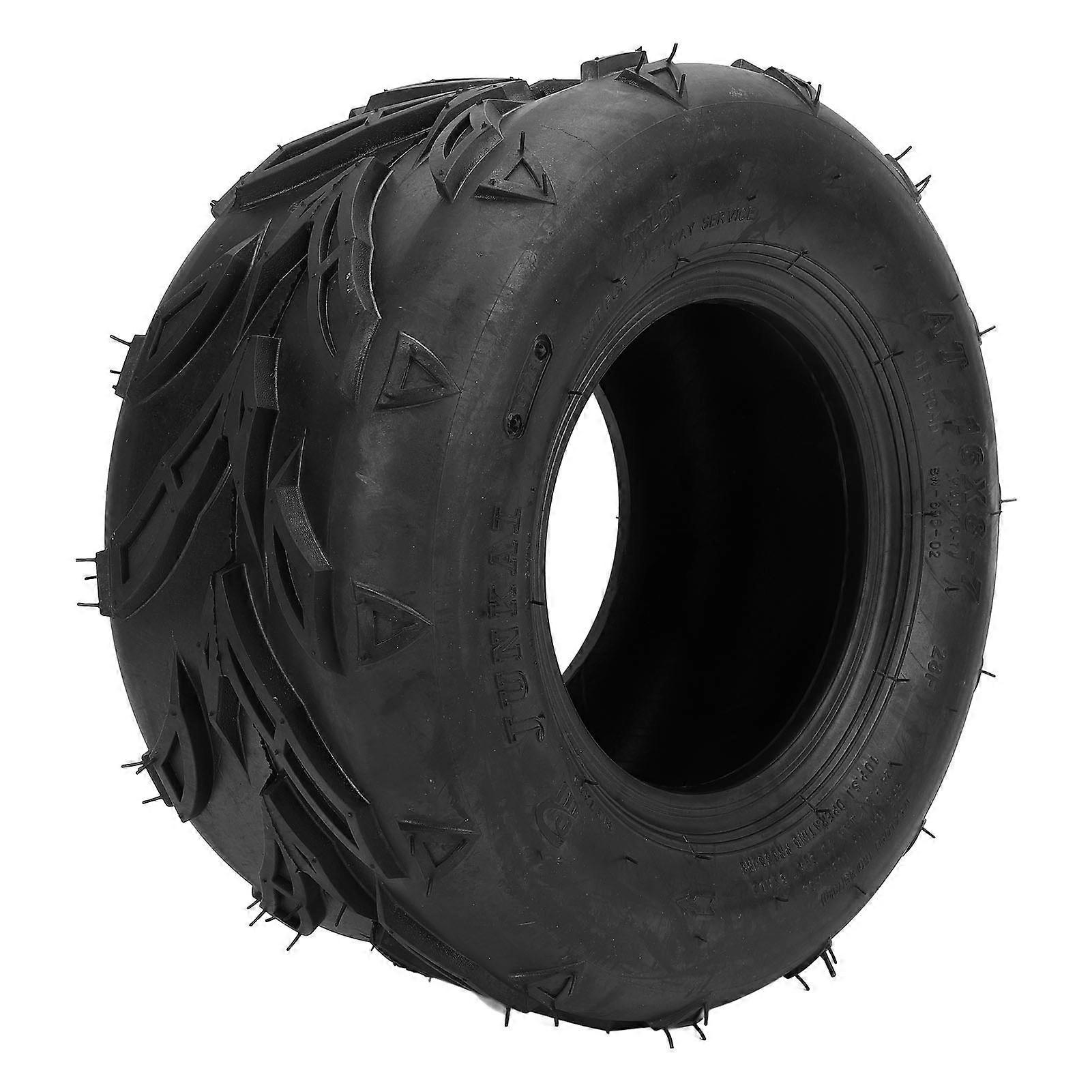Pneu 16x8‑7 en caoutchouc à motif flamme pour véhicules agricoles, VTT, UTV, kart, plage, tout-terrain