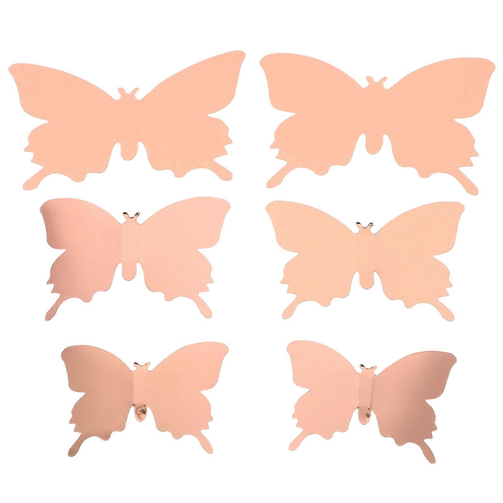 Mirror Wall Decals 3D Mirror Butterfly Decoration 12Pcs for Wall Art