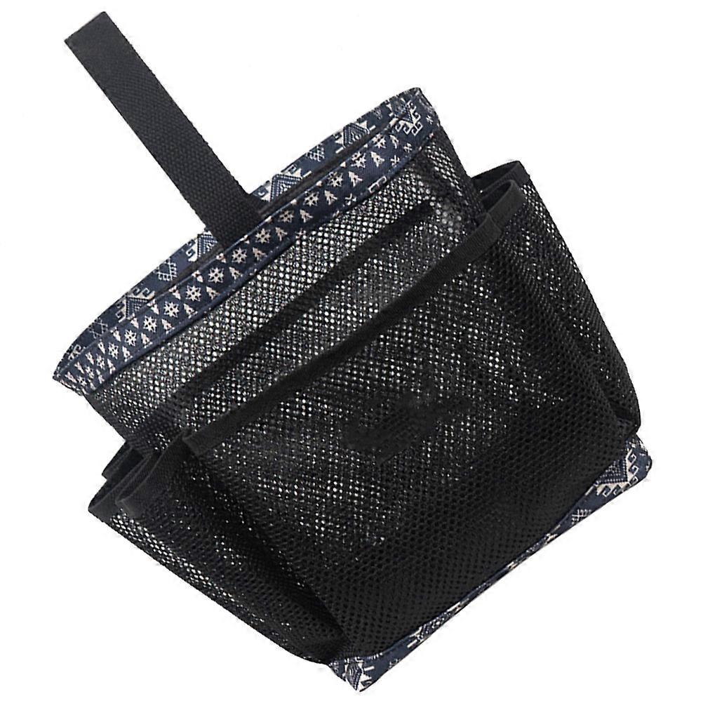 2Pcs Shower Bag for Storage Black Mesh Basket with Handle Showering