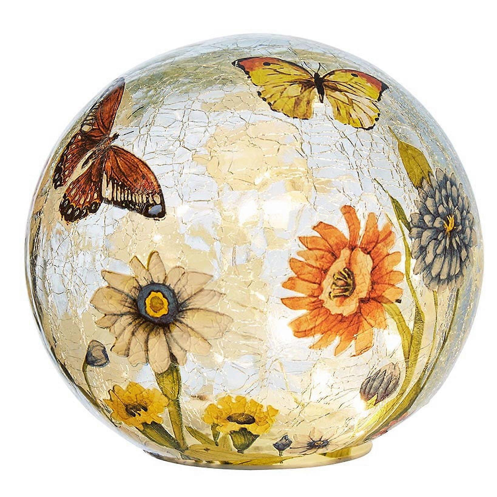 The Lakeside Collection Themed Lighted Glass Globes - Butterfly