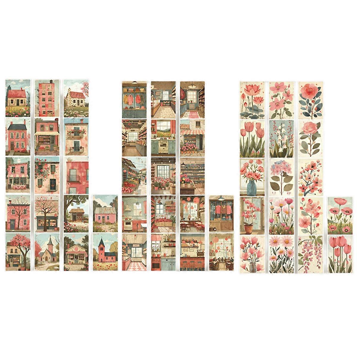 3Rolls/Bag Large Size Tape DIY Handbook Material Decorative Stickers