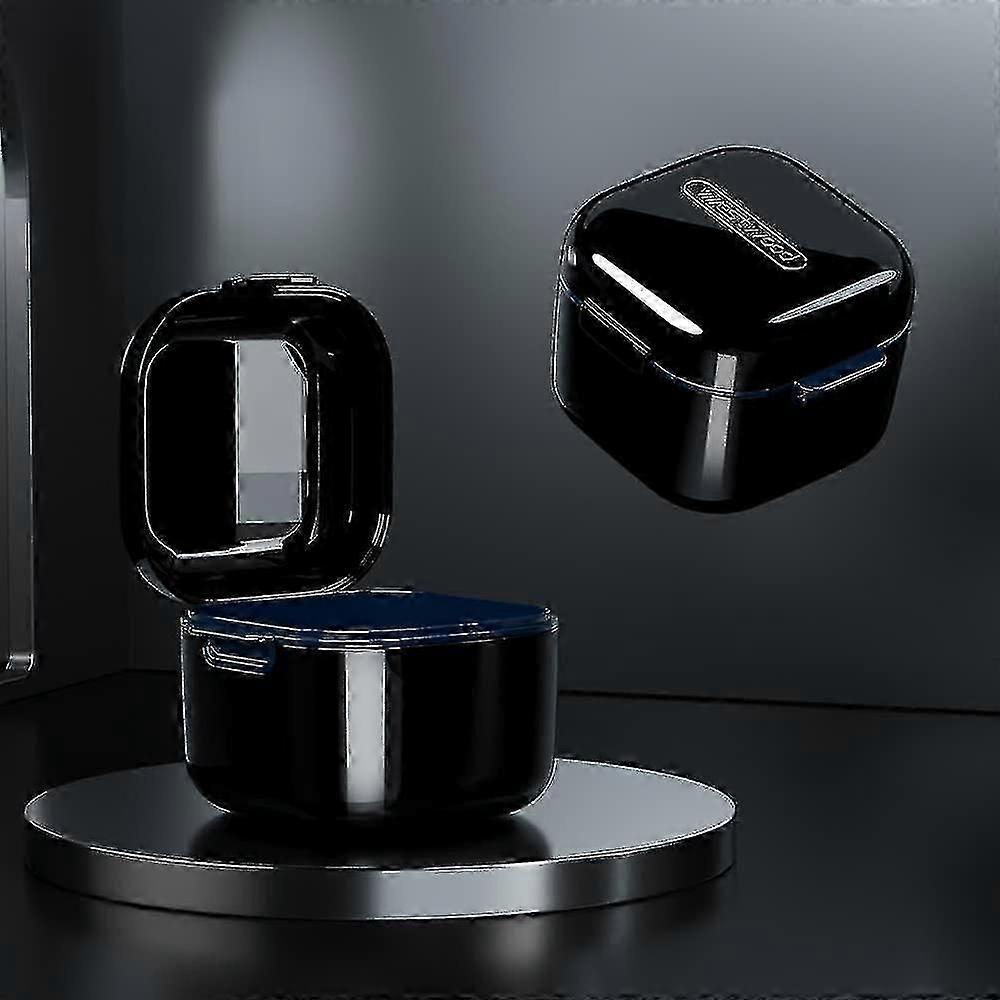 صندوق أسنان مع مصفاة ، حاوية أسنان زائفة محمولة ، حاوية تجنيب صندوق اصطناعي للتخزين وغمس واقي الفم