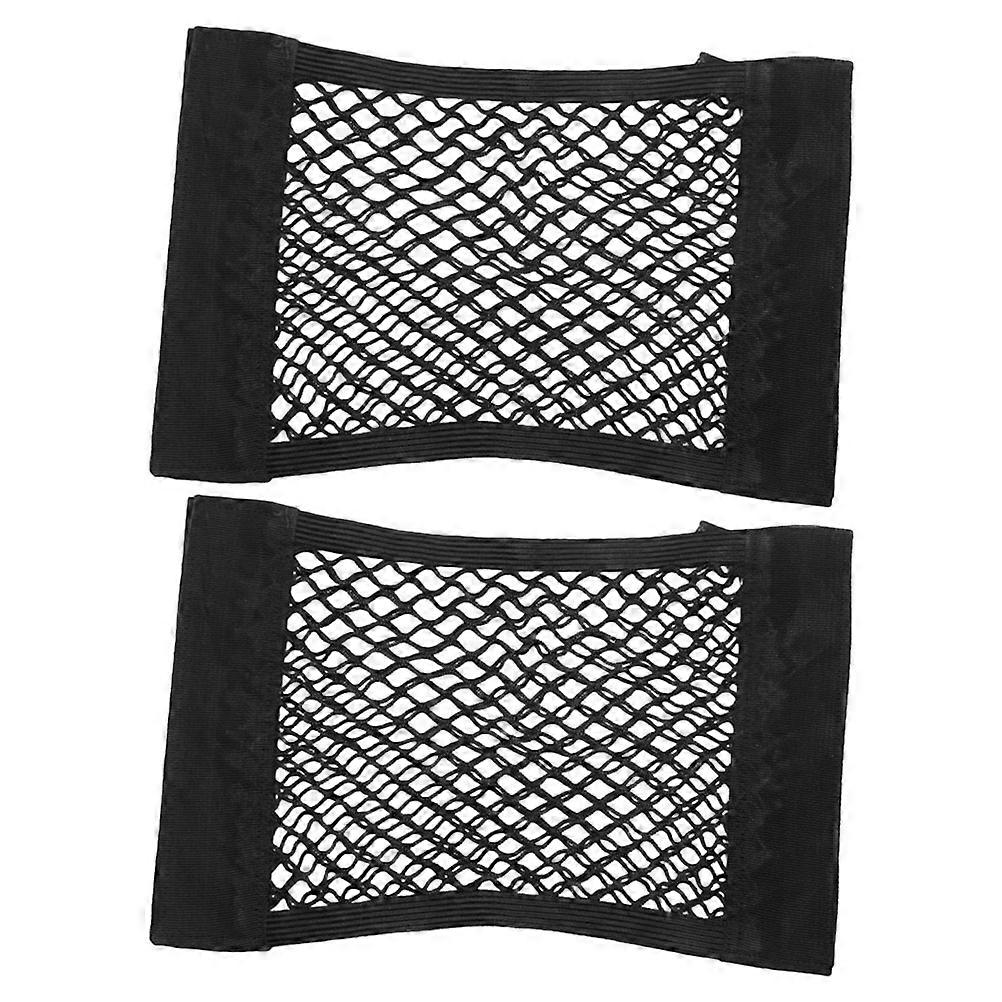 Compact Small Trunk Organizer for Car with Elastic Mesh Net 2Pcs