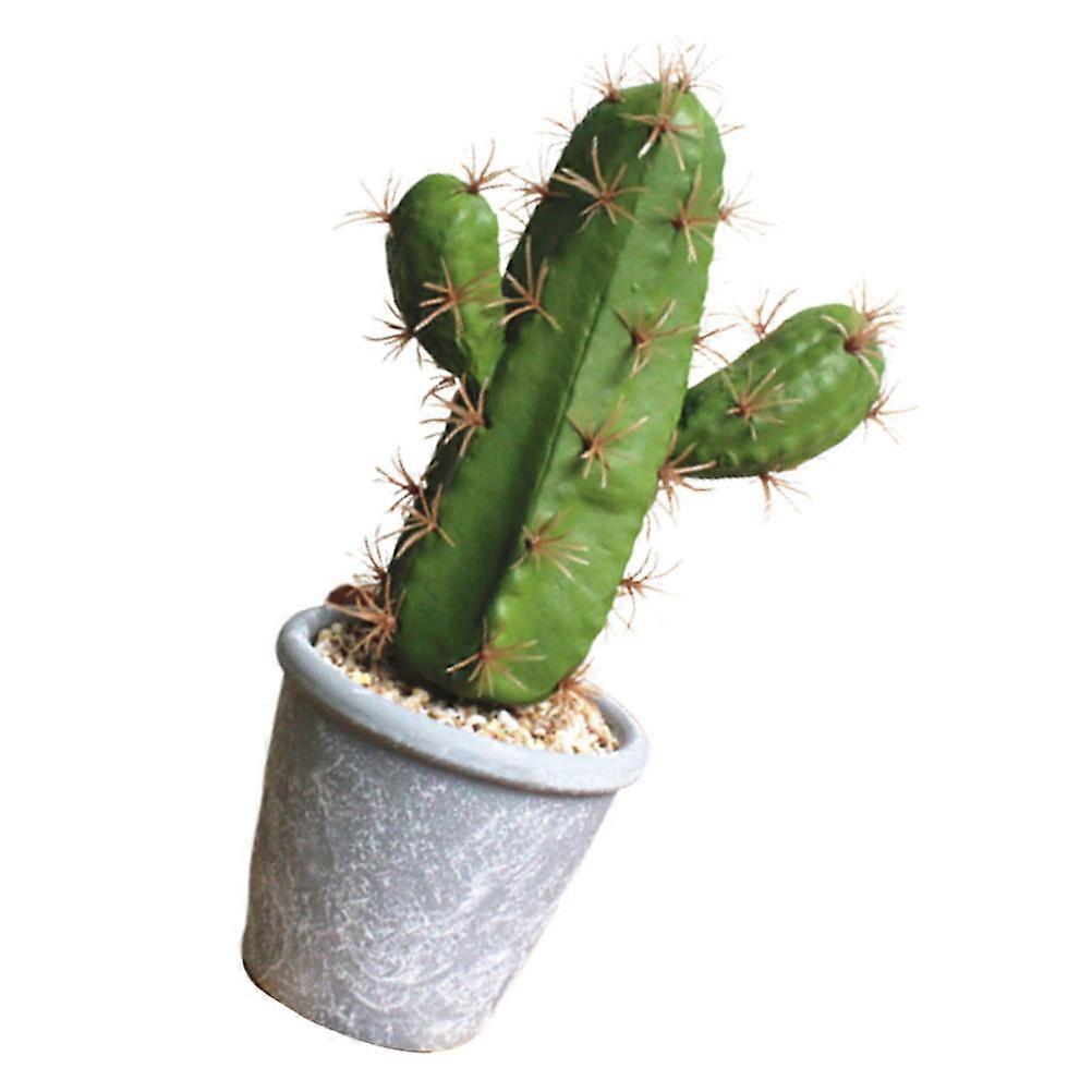 Cactus Artificial Plants Chic Artificial Cactus Bonsai Unique Simulation Design For Home Decoration 9.5X9.5X24Cm 1Pcs