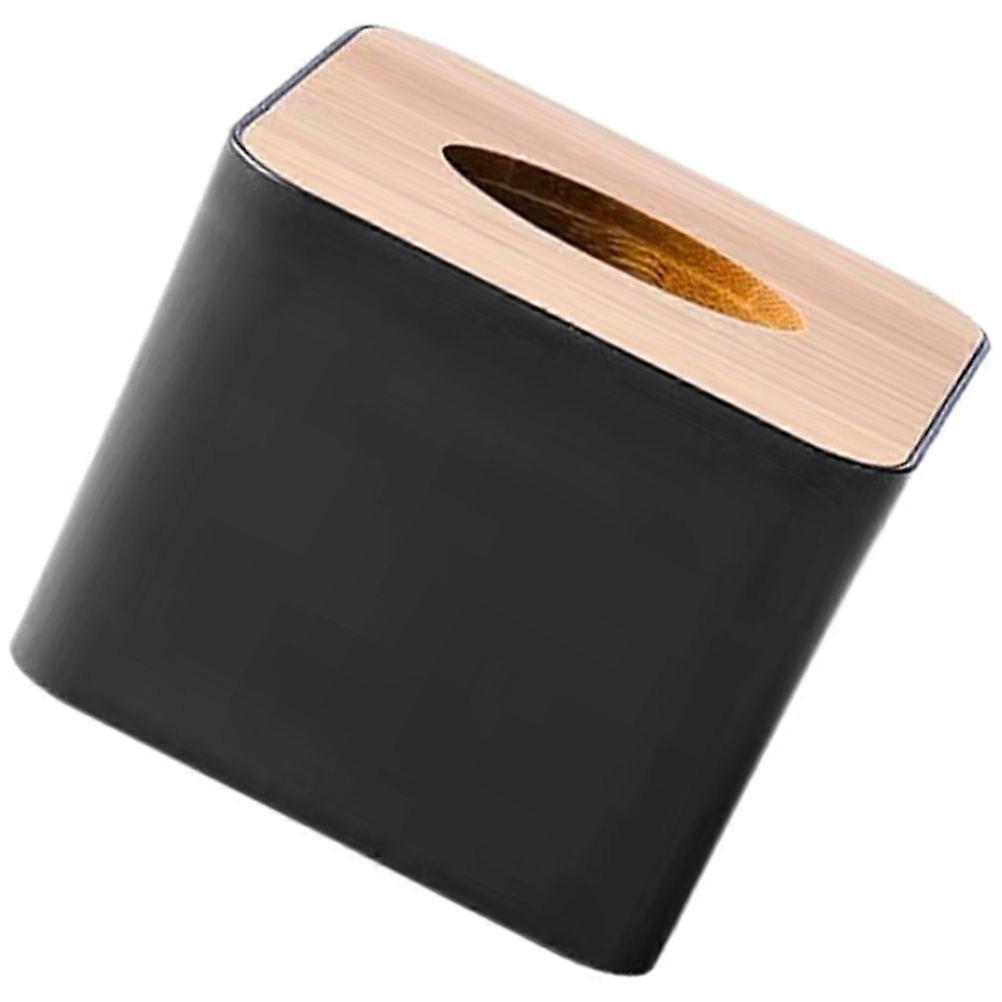 Tissue Storage Box Cover 5Pcs Simple Design Home Office Bedroom Bathroom Rectangular Black Practical