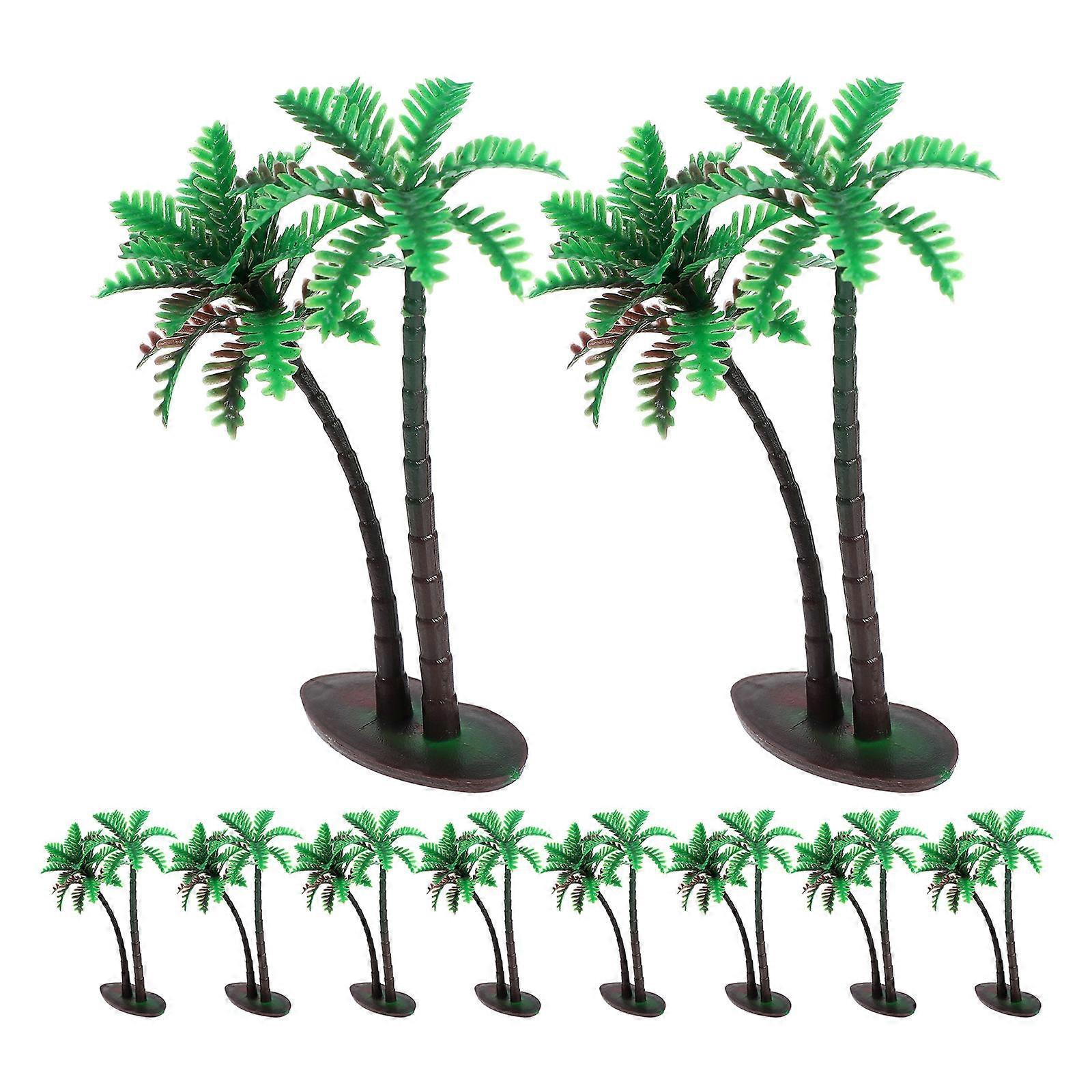 Artificial Coconut Trees Mini Palm Trees for Summer Cake Decoration 30Pcs