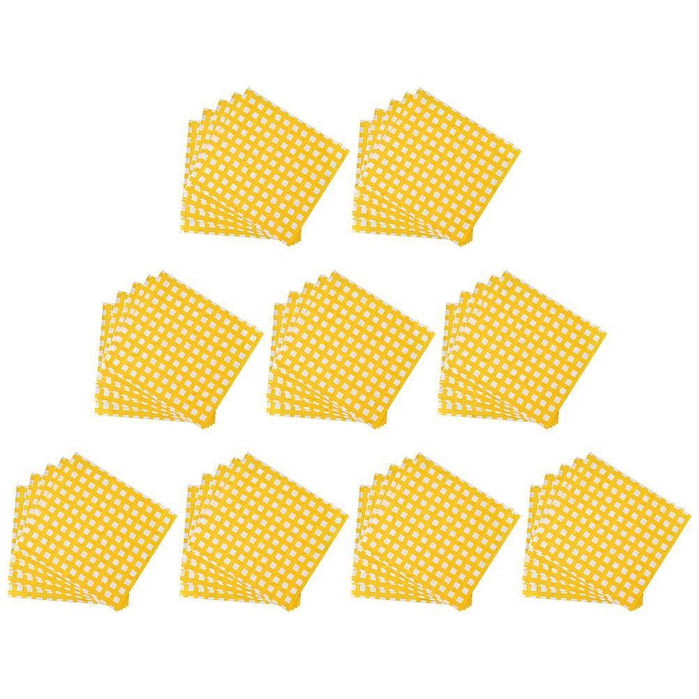Greaseproof Sandwich Wrapper for Food Packing 500Pcs Yellow Wrap Sheets