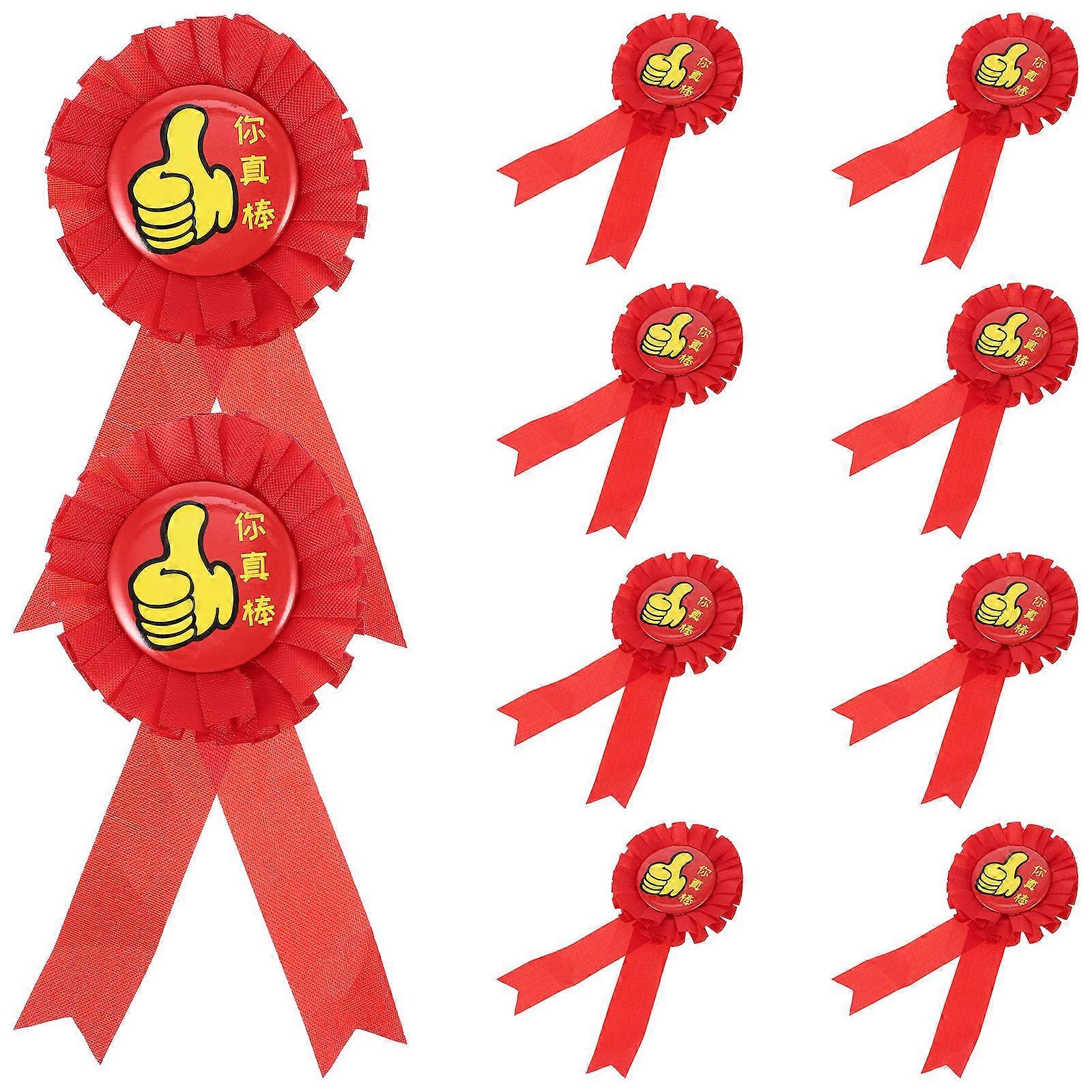 30 Pcs Award Brooches For Students Reward Badges Perfect For Family Events And Sports Meetings In Rectangular Design
