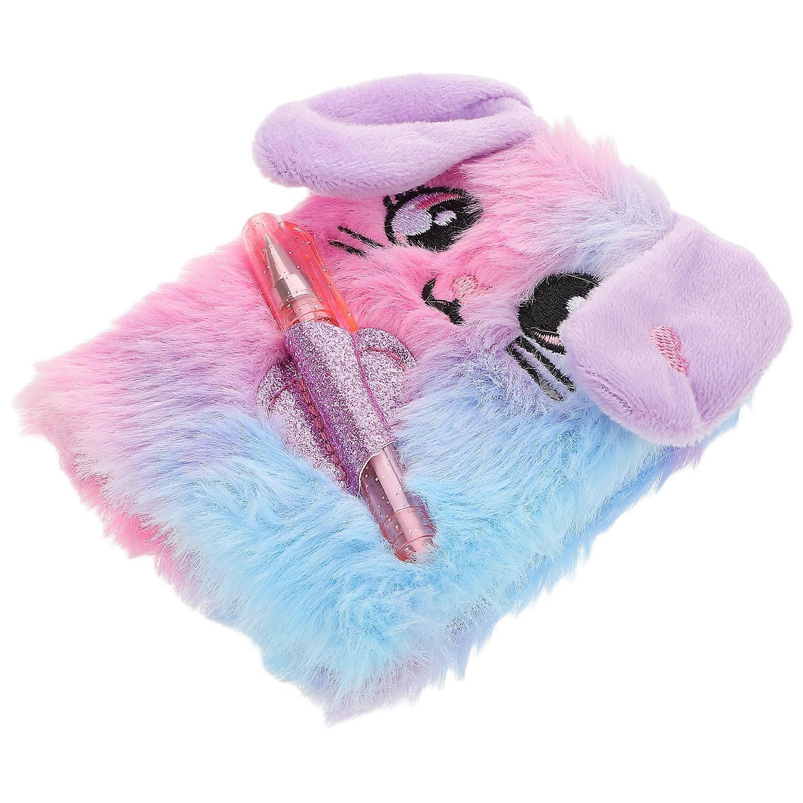 Plush Cover Notebook Diy Tie-Dye Feature For Children All Ages Daily Use Soft Material 1Pack