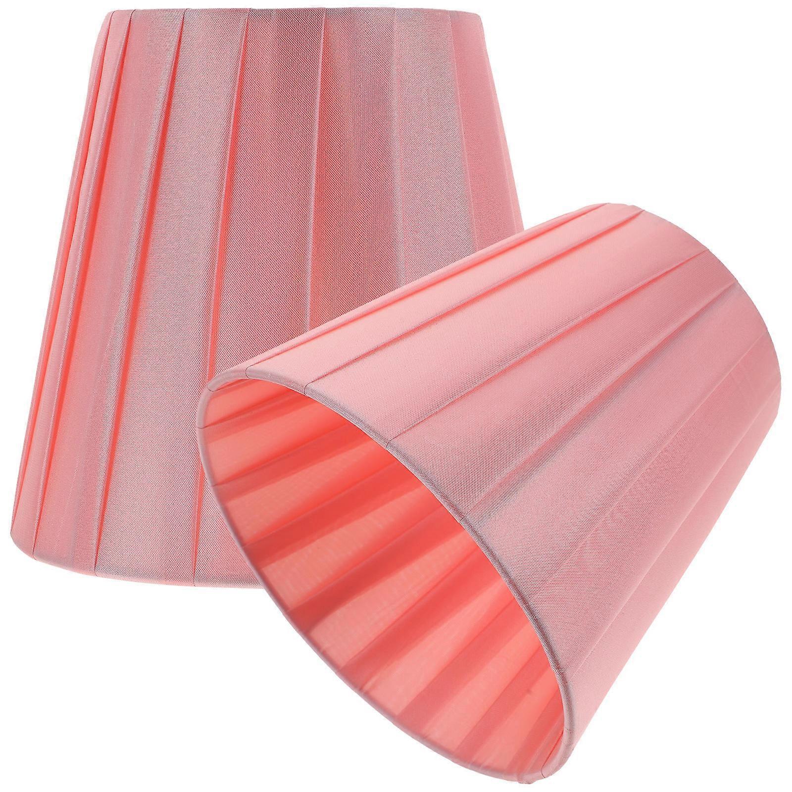 Clip on Lamp Shade Cloth Replacement 4Pcs for Home Pink Decorative Table Lamp
