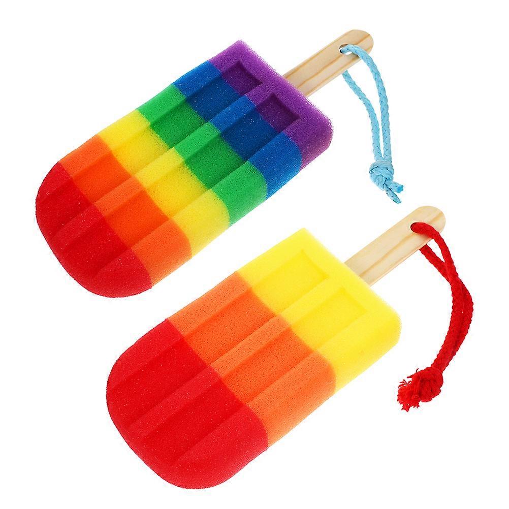 Exfoliating Ice Cream Bath Sponge for Kids 6Pcs Assorted Color Sponges