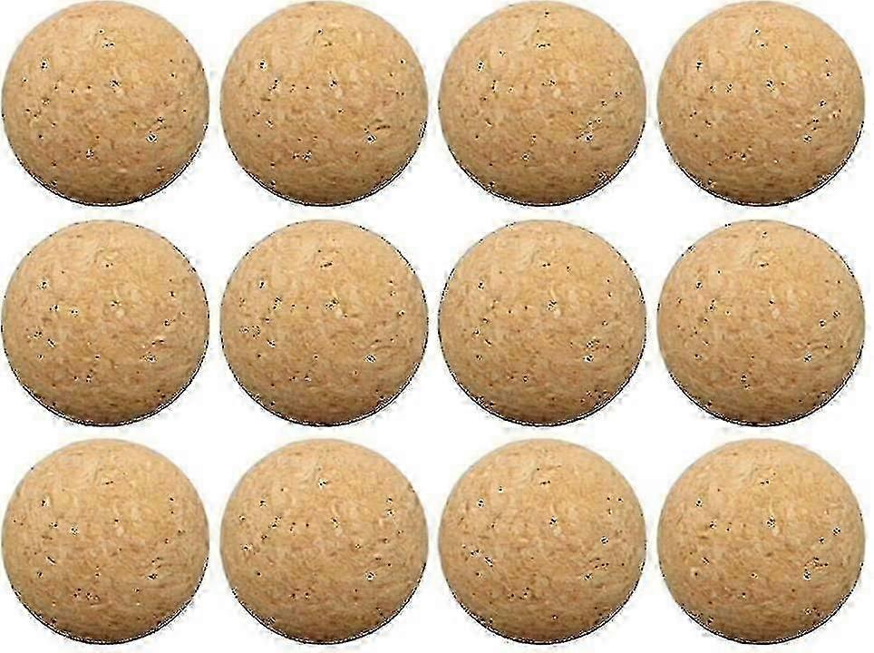 12pcs Quiet Natural Cork Balls for Table Football (36mm)