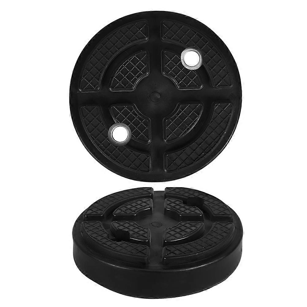 Heavy Duty Rubber Car Lift Pads 4 Pcs Round Shape For Automotive Enthusiasts With Stable Support For Car Maintenance