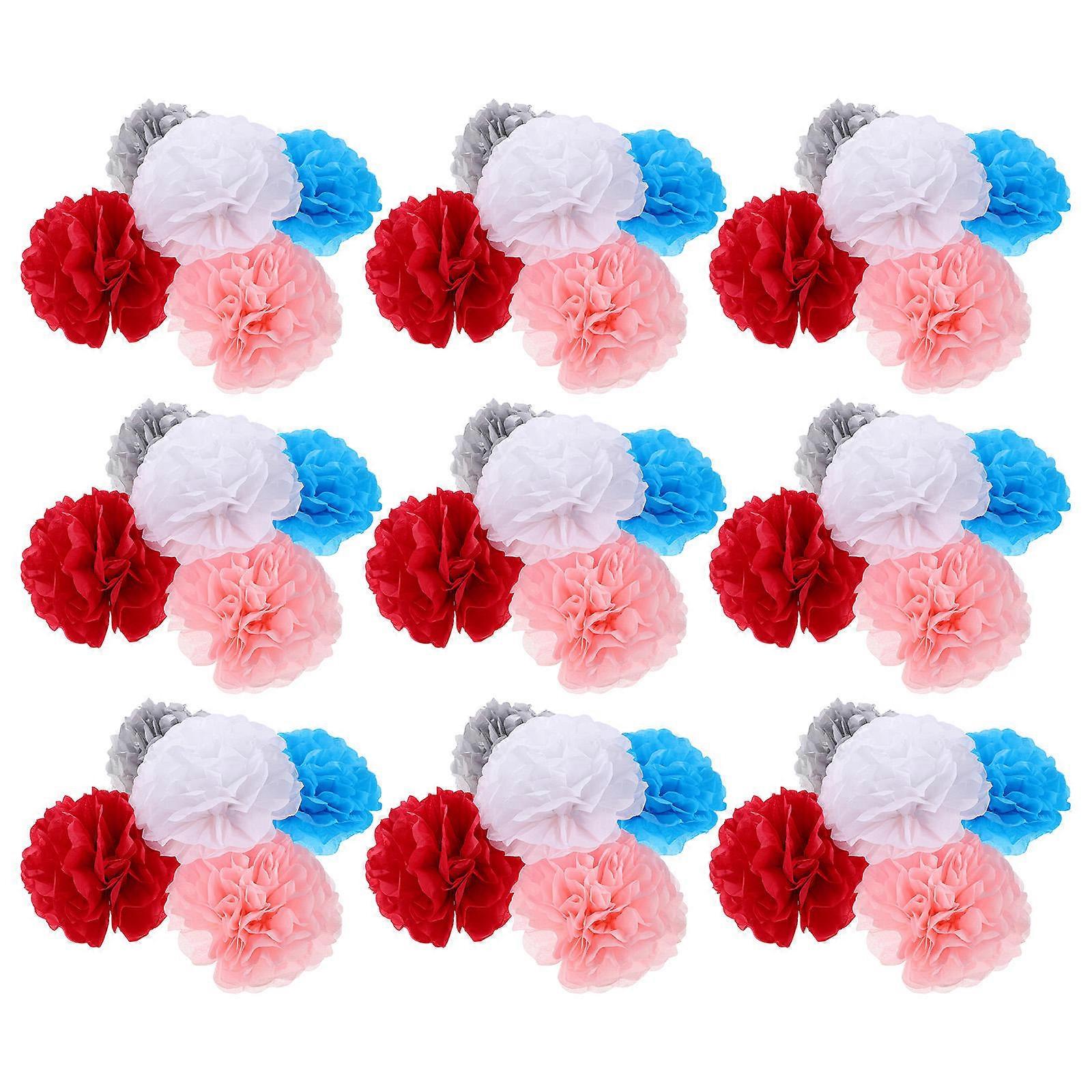 Tissue Paper Pompoms 50Pcs Round Shape Party Decoration Balls Good Workmanship