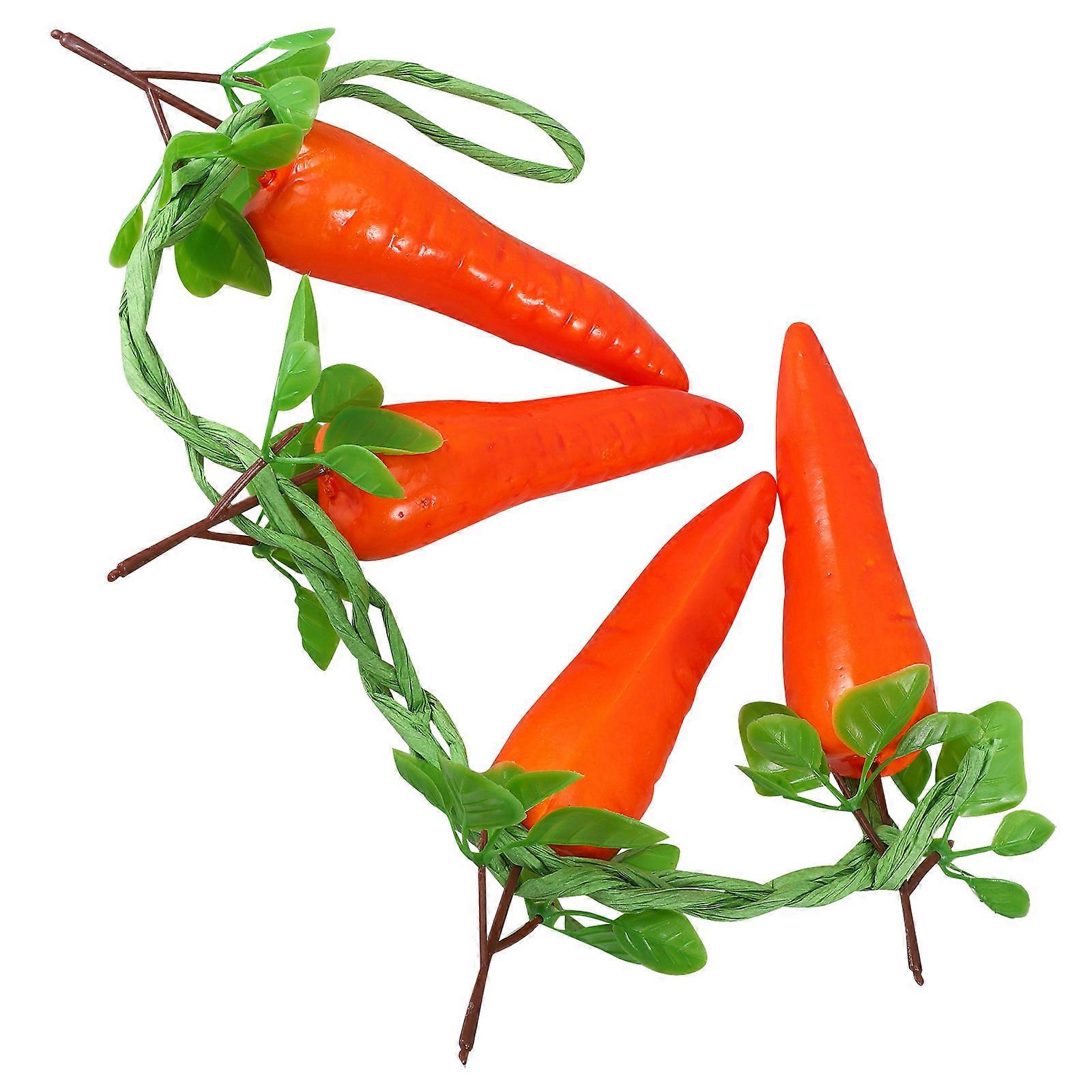 Artificial Vegetables String Lifelike Fake Carrots for Wall Decoration