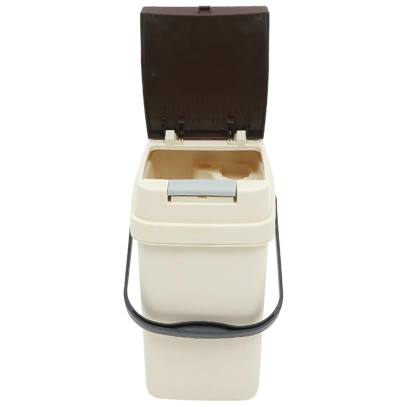 Trash Can Plastic Garbage Bin for One Button Open 2Pcs Kitchen Use