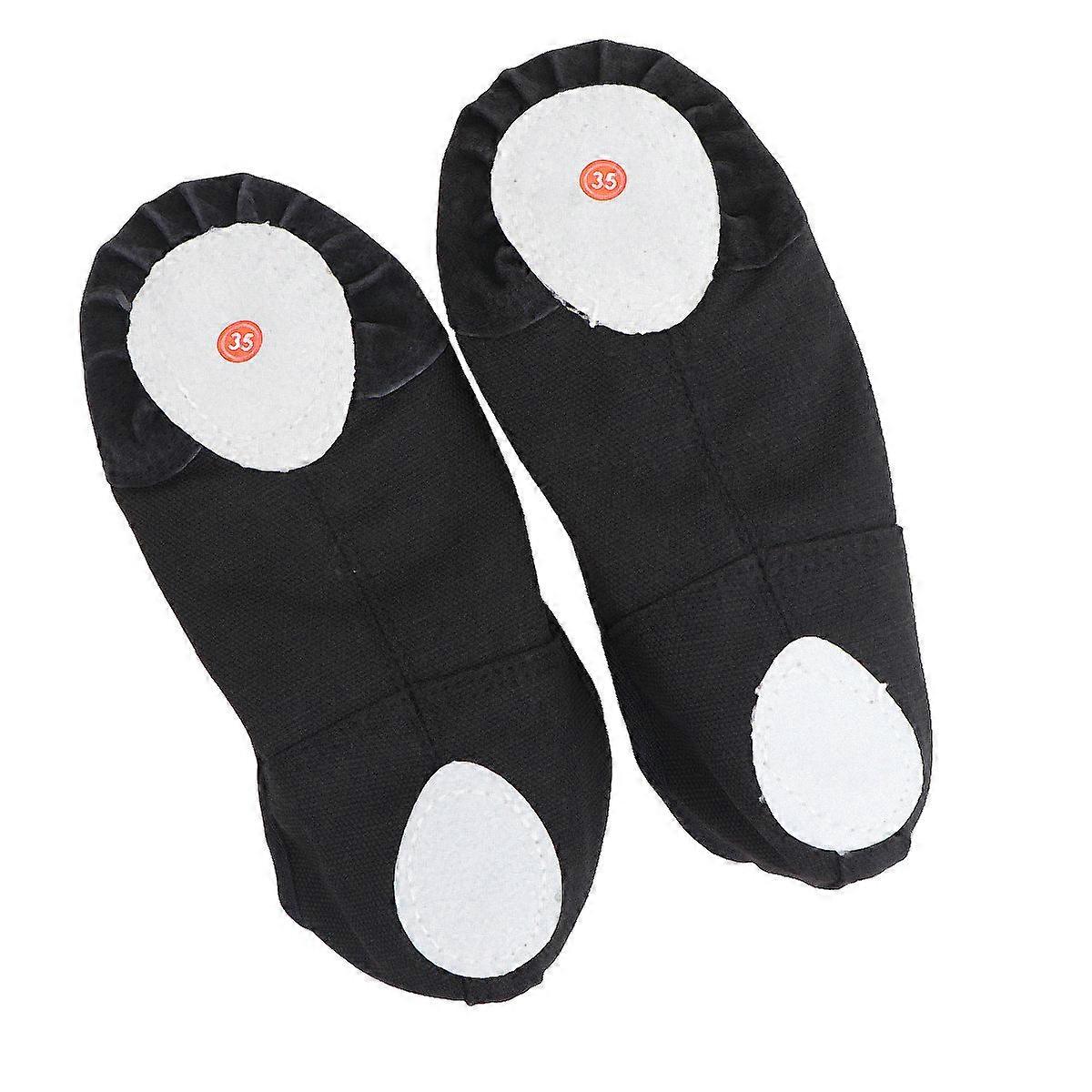 Skridsikre dansesko lette balletsko til dans 1 par sorte