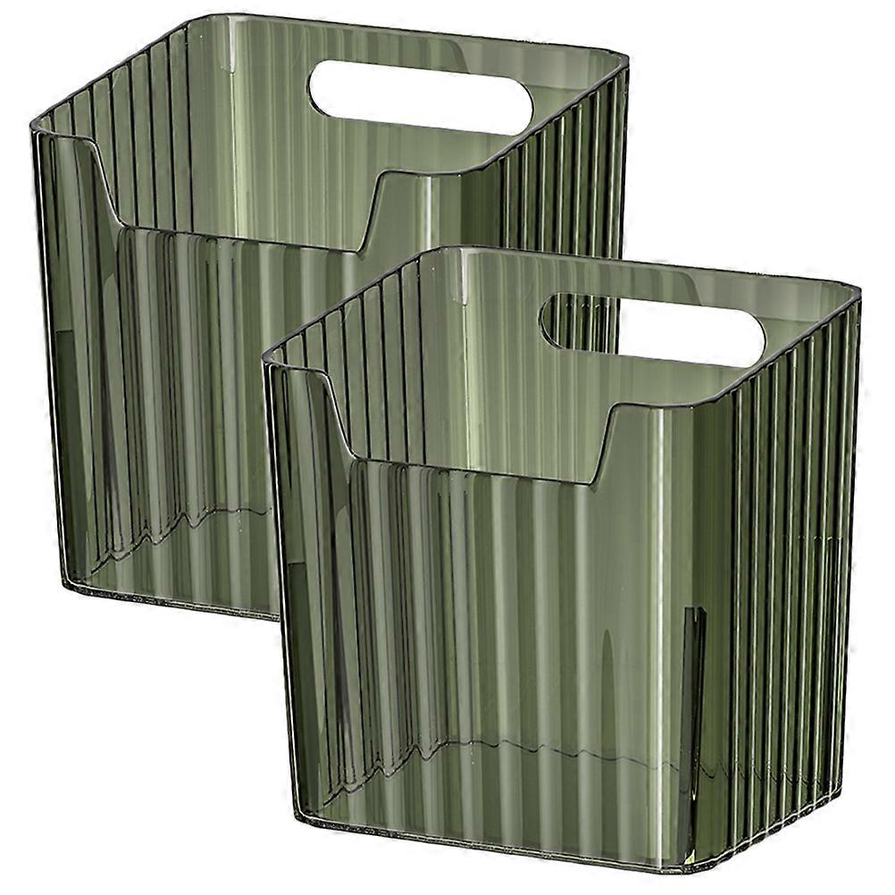 Kitchen Storage Box Fridge Accessory Fridge Organization Plastic Green for Odor Prevention 2Pcs