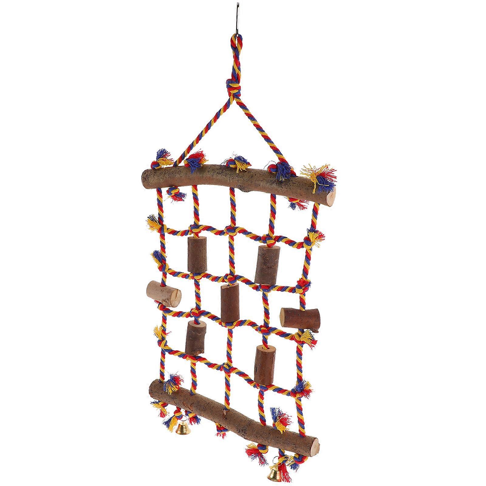 Pet Parrot Climbing Net Hanging Net Toy for Bird Cage