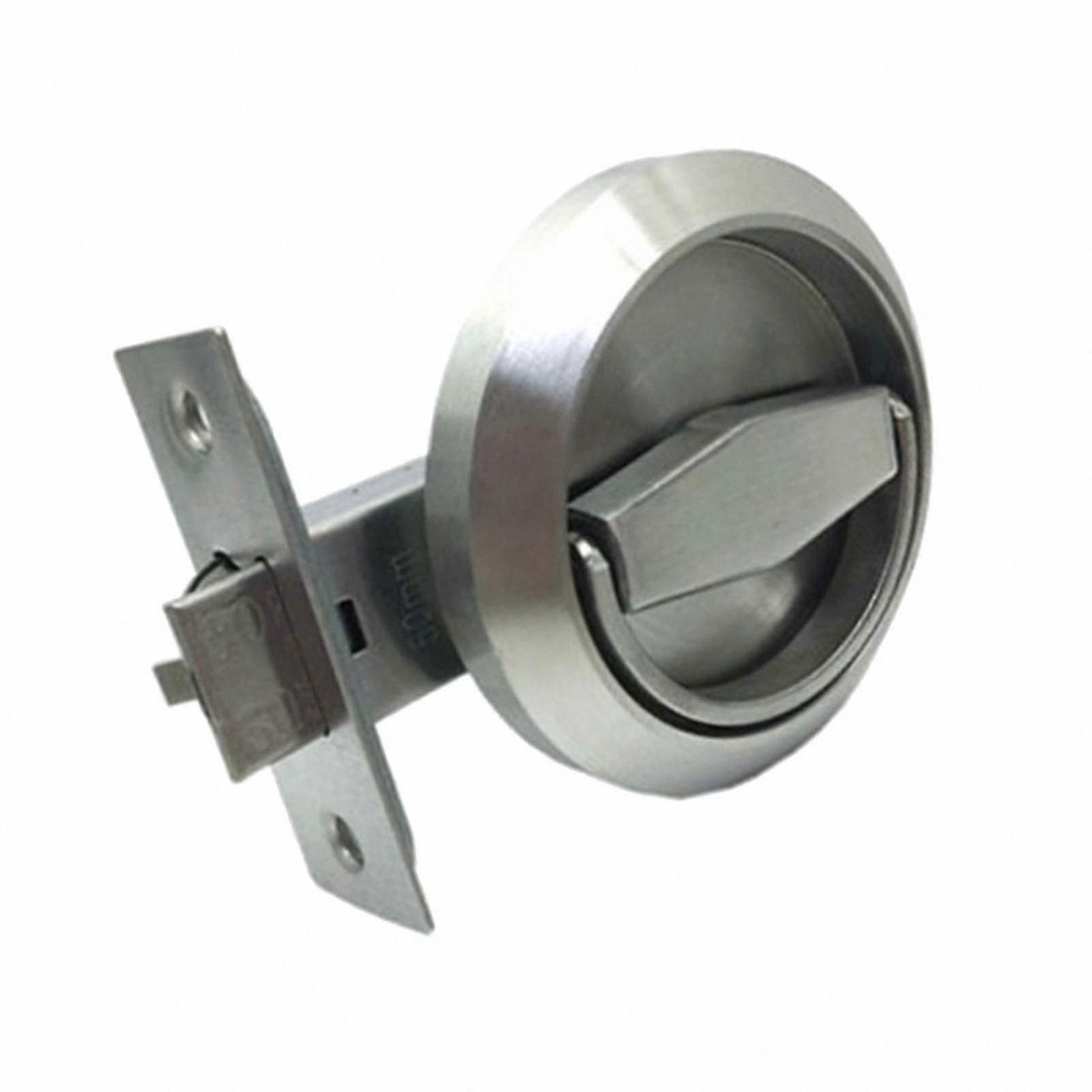 Round Recessed Door Handle with Lock, Durable Wear-Resistant Knob for Secure Home Entry, Reliable Hardware Solution