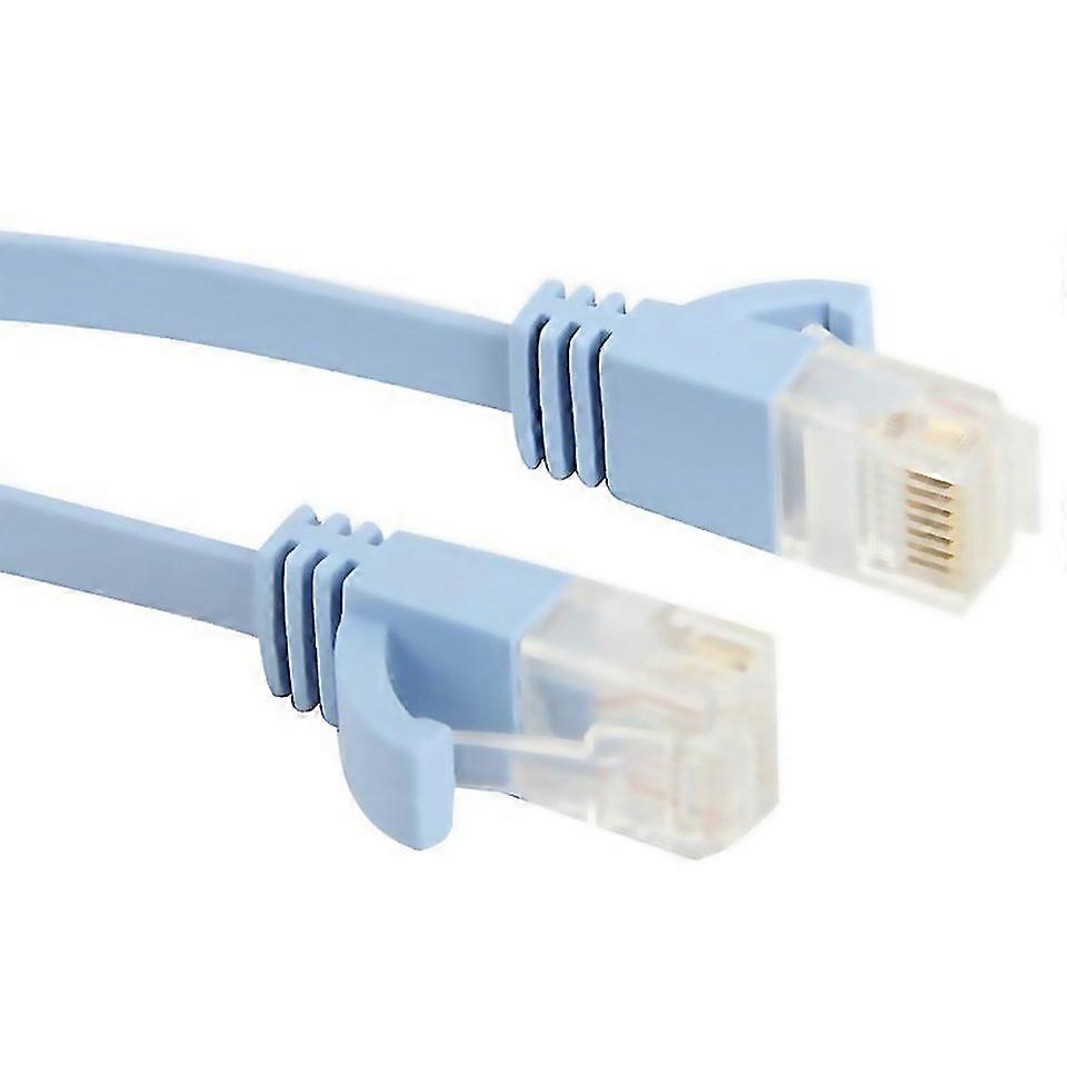 For Cat6 Ultrathin Flat Ethernet Network Lan Cable Length 2m Baby Blue