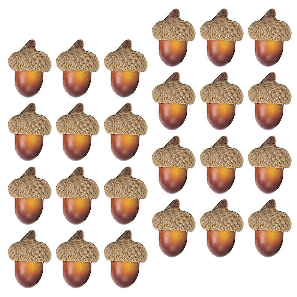 200 Pcs Festive Style Acorns Suitable For Crafting Centerpieces And Holiday Events Dark Simulation Acorn Decorations