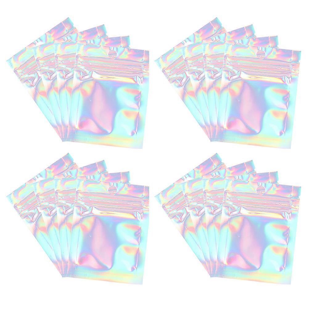 Laser Packaging Bag Snack Bags for Storage 75Pcs Silver Plastic