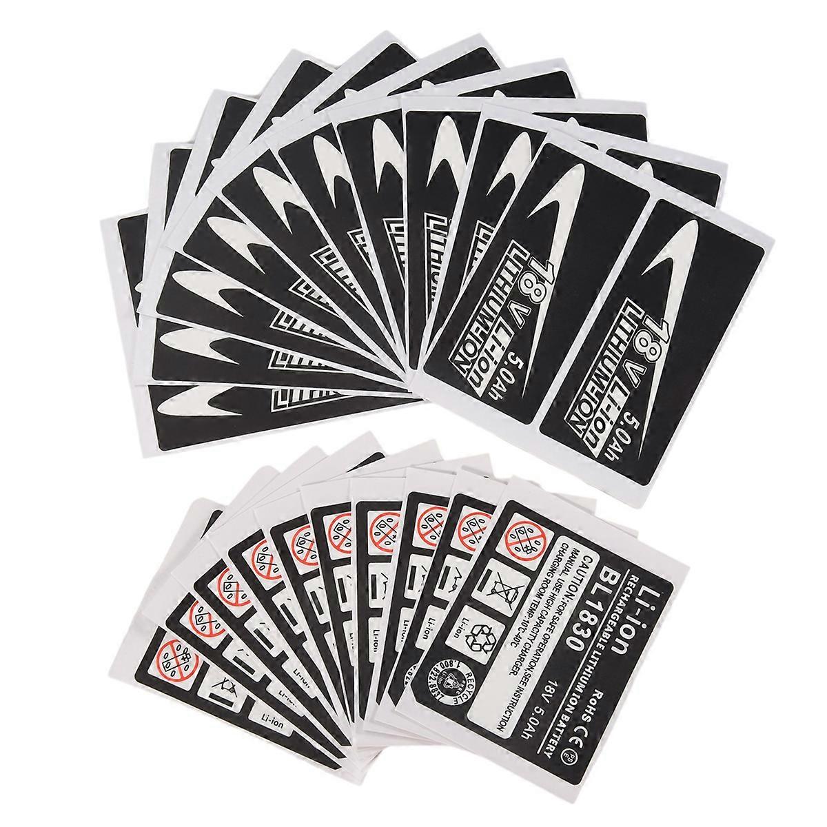 10 Sets of BL1830 Label Lithium Ion Battery 18V 5.0Ah for Logo