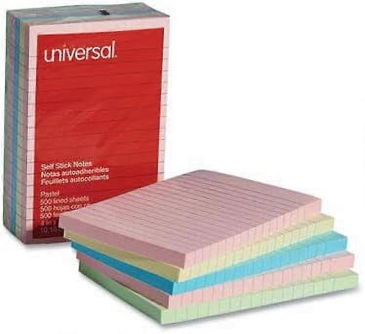 2pcs Notes, 4 x 6, Lined, 4 Pastel Colors, 5 100-Sheet Pads/Pack