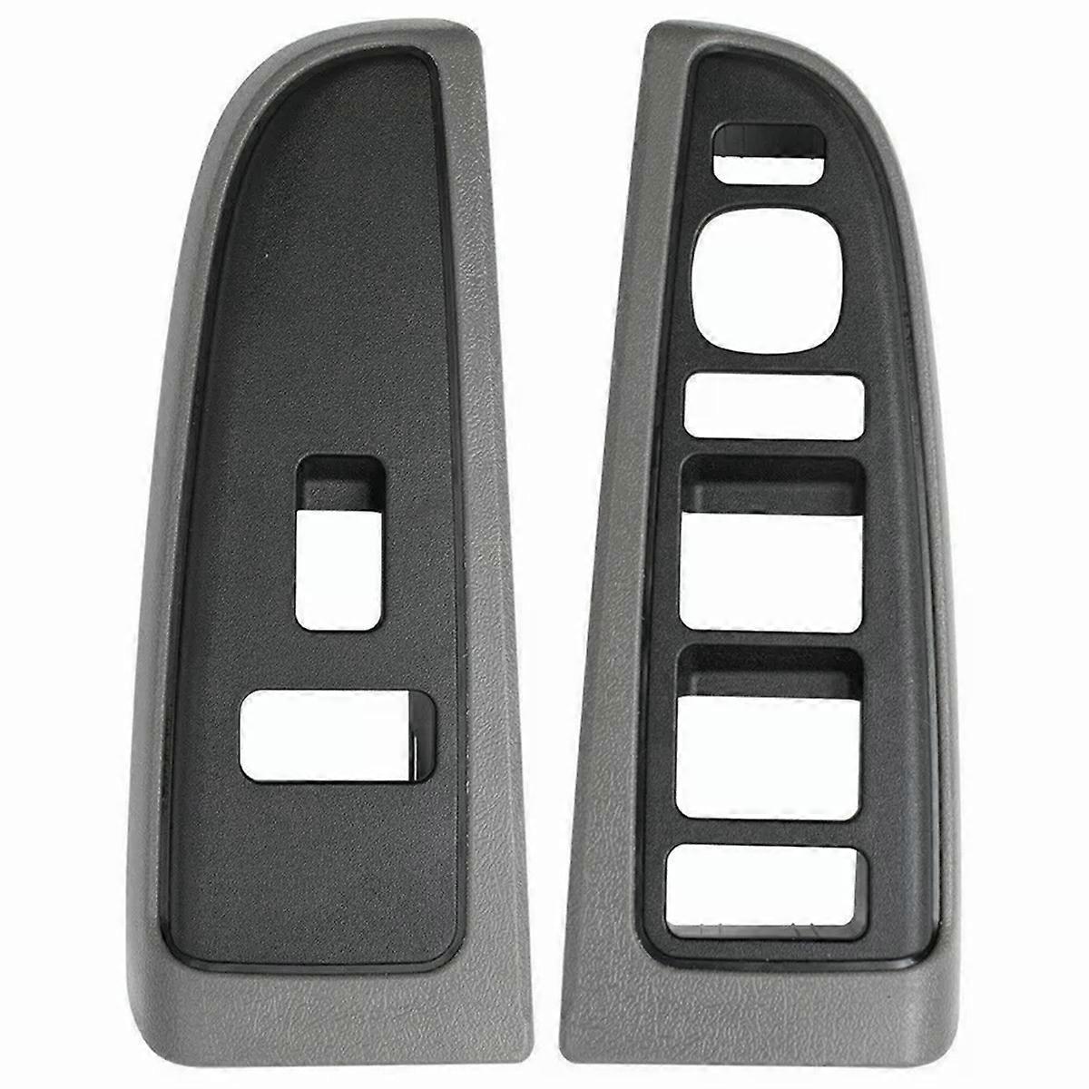1Pair Front Window Switch Bezel 89045128 89045120 for 03-07 Armrest Upper Panel Dark Gray